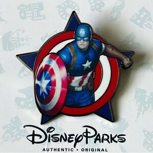 Disney Parks Marvel Captain America Shield Star Super Hero Pin